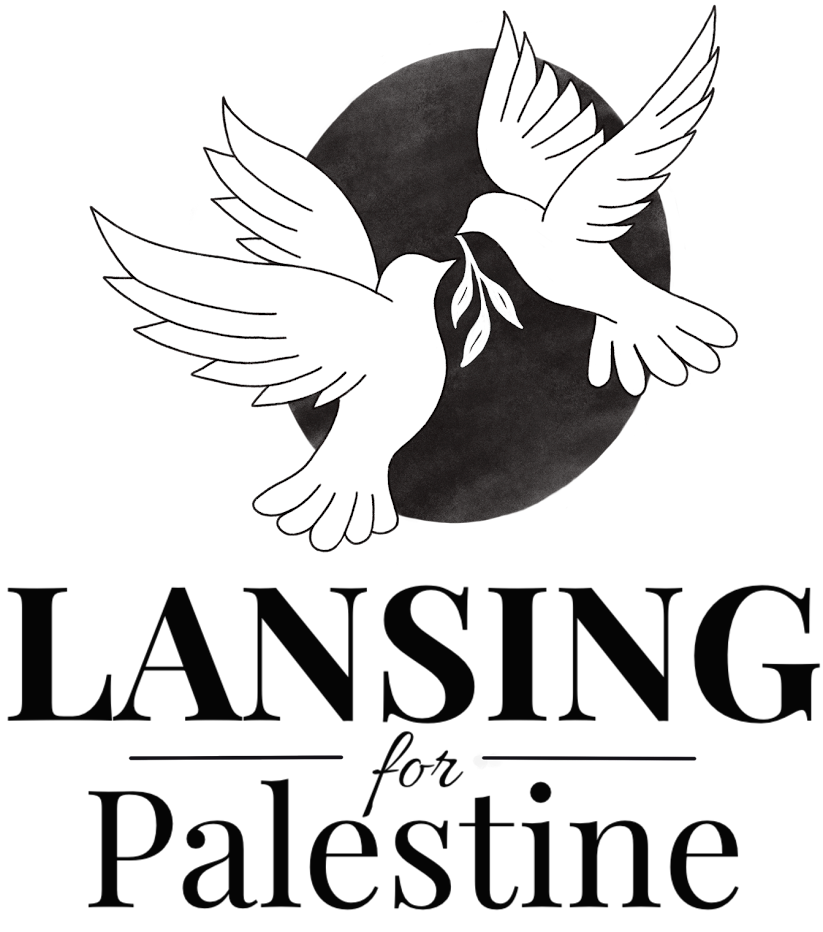 Lansing for Palestine logo by Hannah Erwin